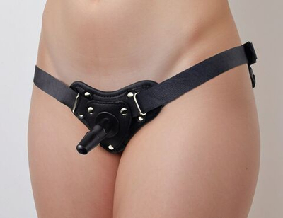 Женский пояс из эко-кожи с коннектором (Цвет: черный)