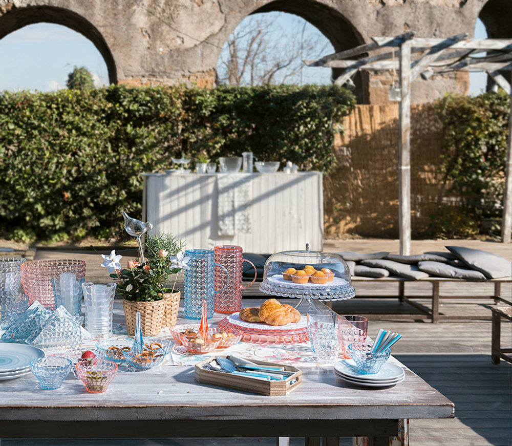 Блюдо для торта с крышкой, tiffany, ?30 см, голубое