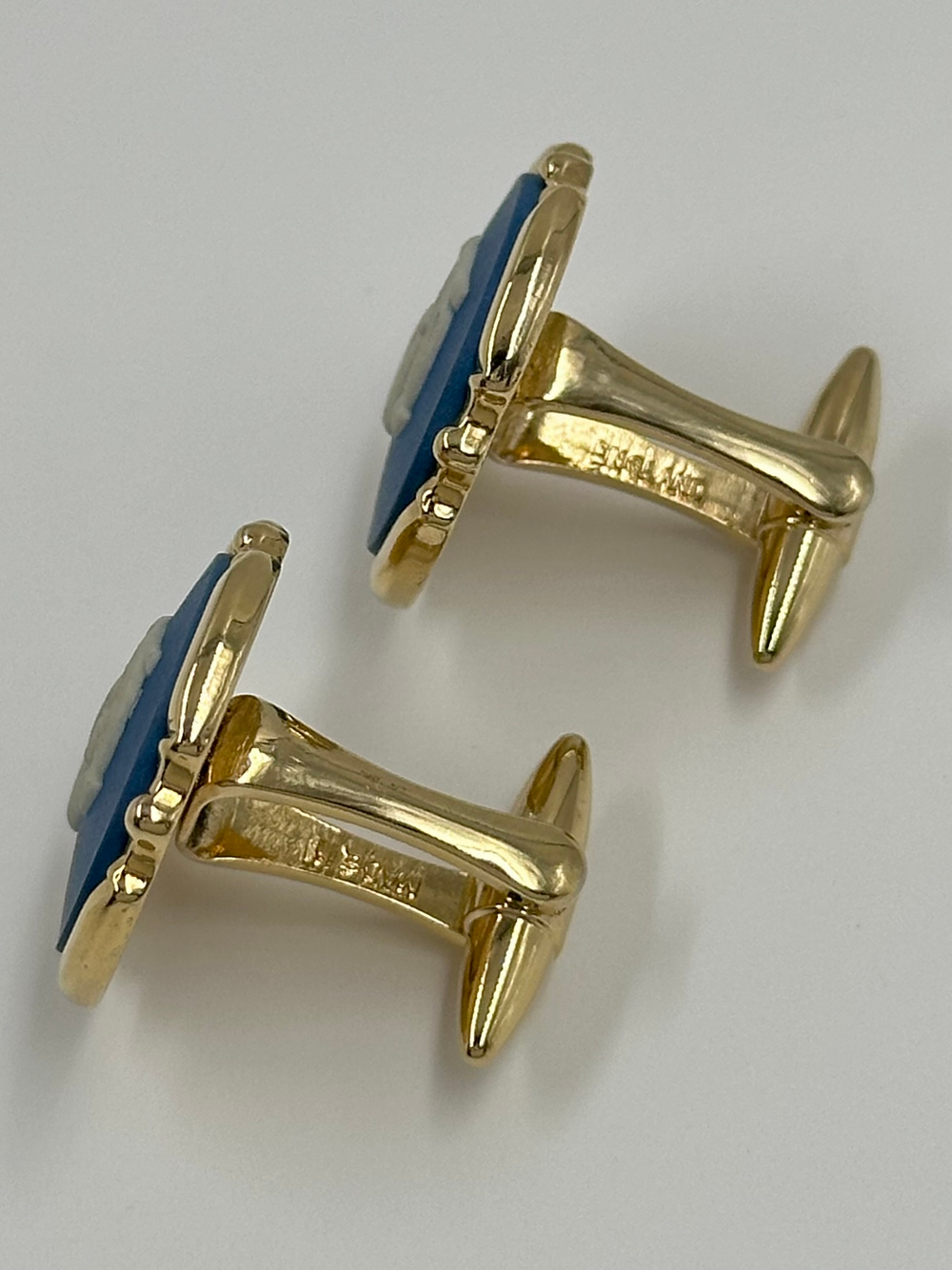 Запонки синие с якорями Wedgwood