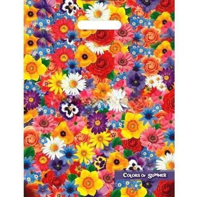 Пакет с прорубной ручкой ПВД 31х40 (60 мкм) "Краски лета" лам. (50/500 шт.) Интерпак