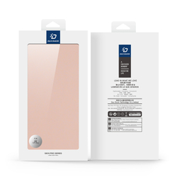 Чехол книжка розового цвета для Xiaomi 17T Pro, серия Skin Pro Series от Dux Ducis