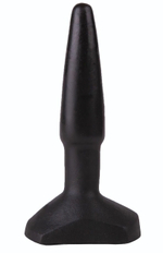 Чёрный анальный плаг на широком основании - 11,5 см. (Цвет: черный)