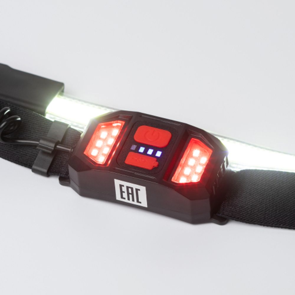 Фонарь налобный светодиодный ЭРА GA-807 Кибер аккумуляторный 5 Вт COB, 3 режима, miscro USB | Налобные фонари