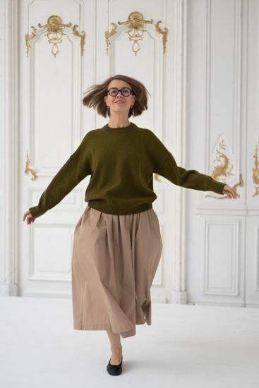 Джемпер Л.Т., 100% шерсть ягнёнка, цвет ламинария.