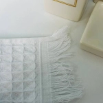 Полотенце вафельное 100*150см «Waffle» плотность 280гр/м, цвет белый 01-001