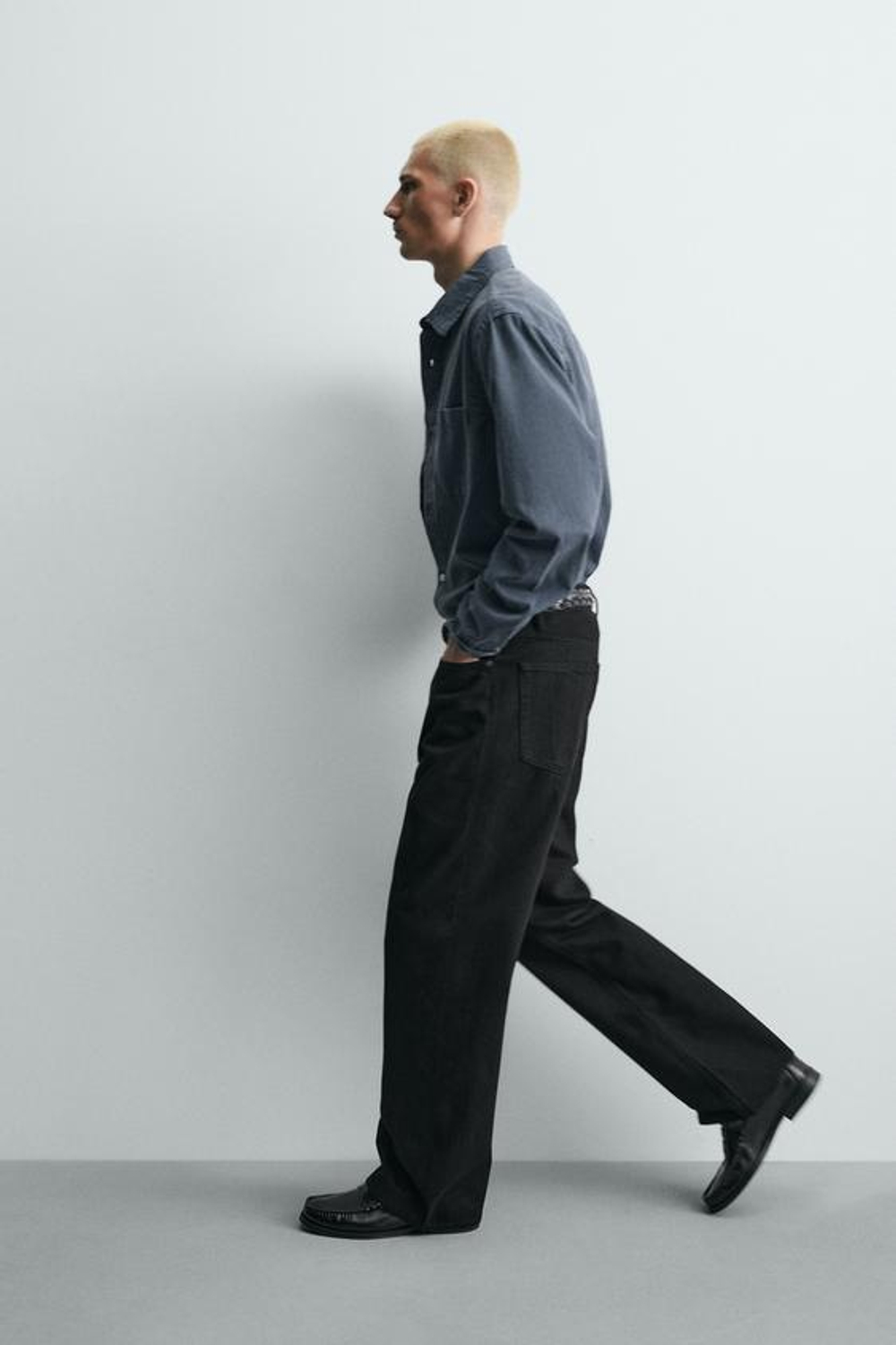 ZARA ДЖИНСЫ СВОБОДНОГО КРОЯ, ЧЕРНЫЙ