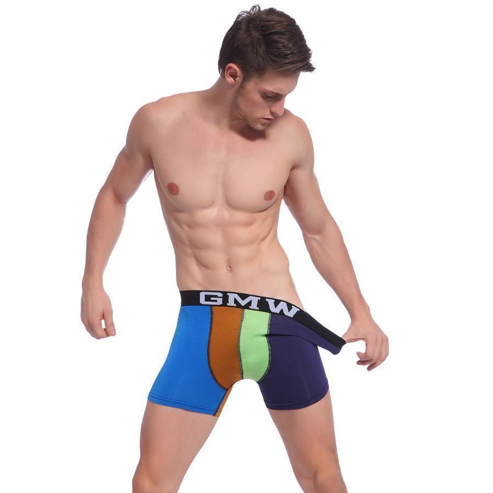 Мужские трусы боксеры синие Good Men Wear Multicolored Boxer