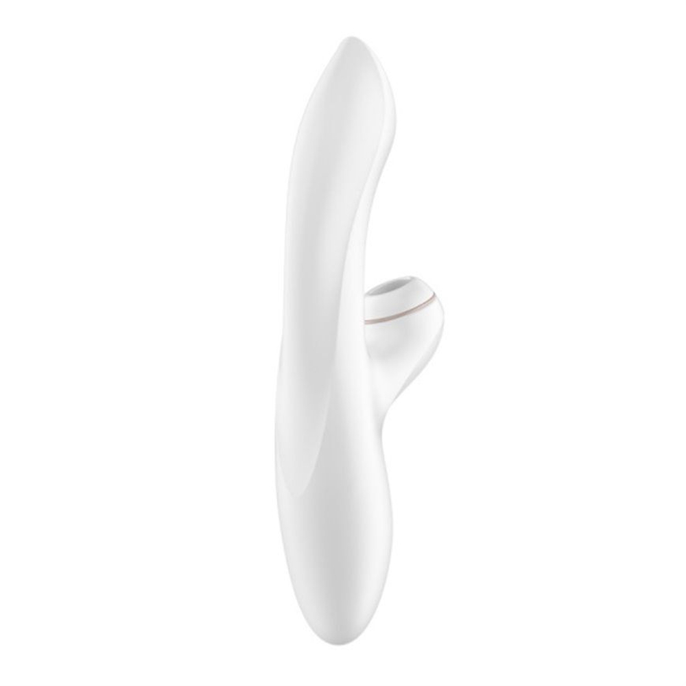 Вибромассажер с вакуумно-волновой клиторальной стимуляцией Satisfyer Pro + G-Spot - 22 см. (Цвет: белый)