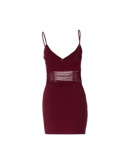 Платье мини с сеткой