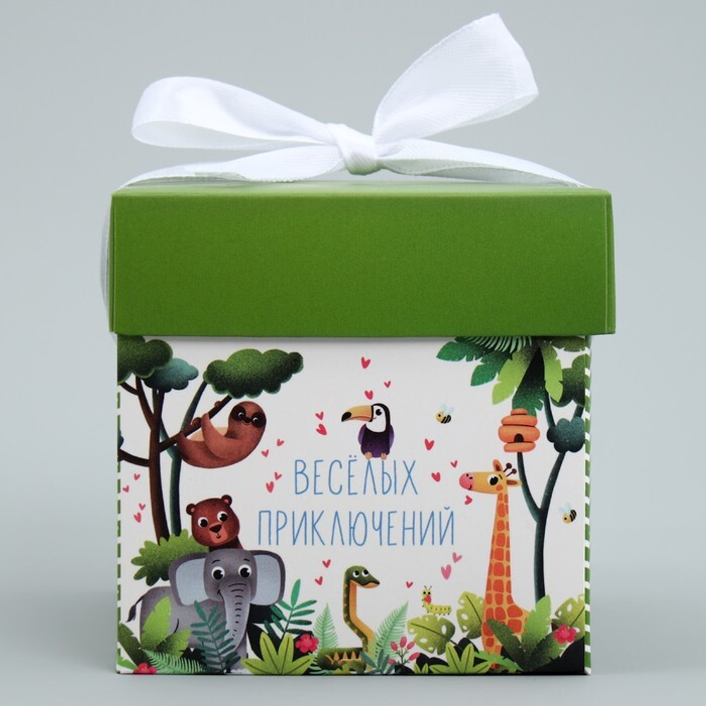 Коробка складная «Зверята», 10 × 10 × 10 см