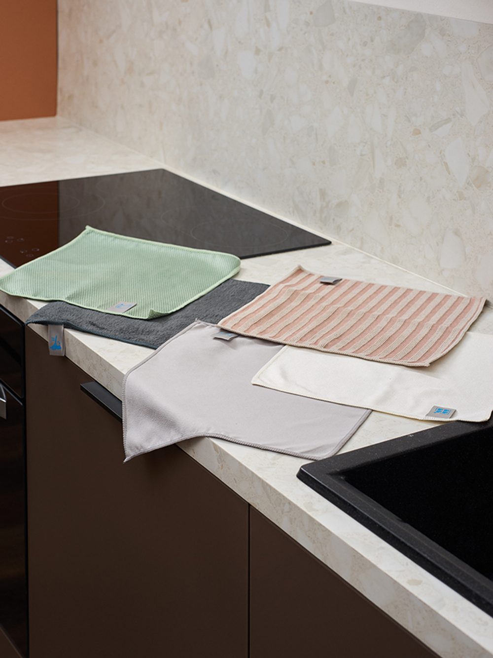 Набор салфеток для комплексной уборки из микрофибры cozy clean, 5 шт.