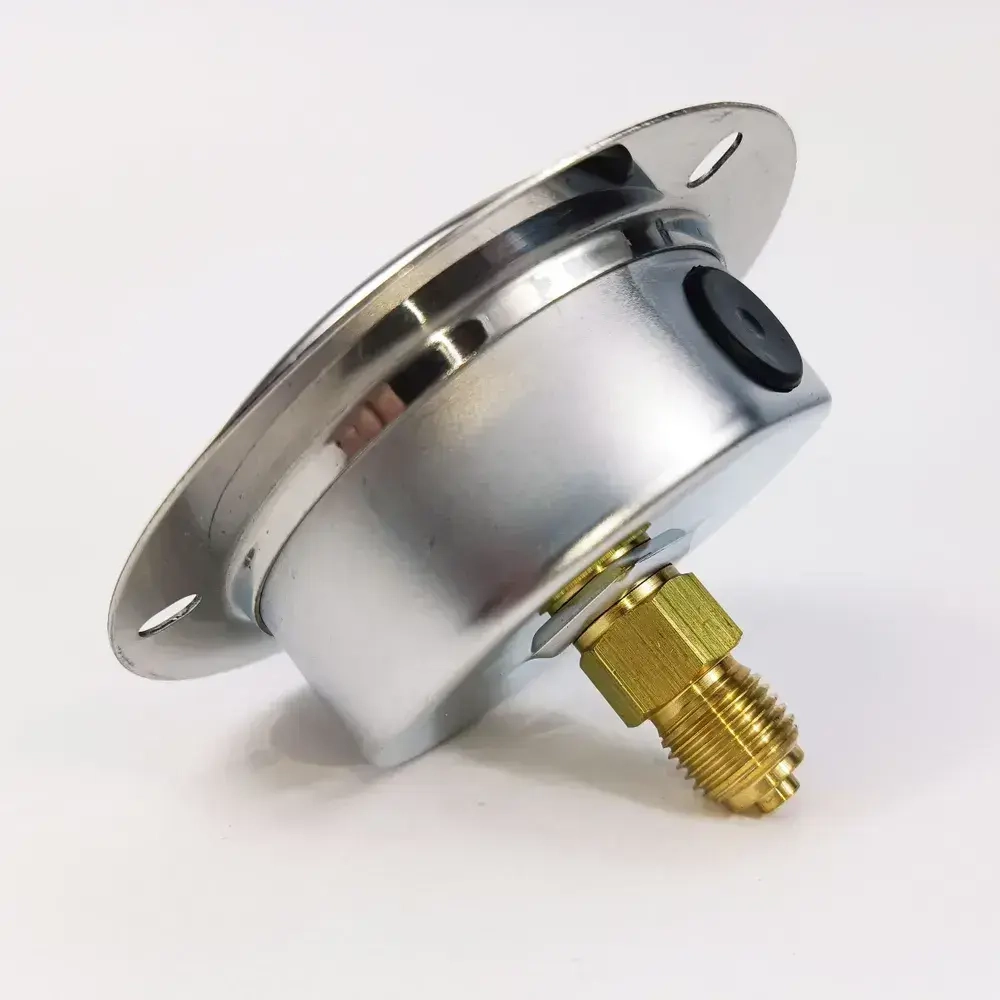 Манометр гидравлический на 10 бар (150 psi), 63 мм, G 1/4" фланцевый, виброустойчивый - глицериновый