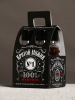 Гель для душа «Крутой мужик», набор 4 шт. × 100 мл, Чистое счастье