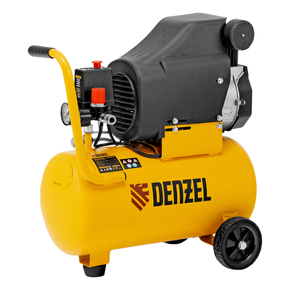 Компрессор воздушный DLC1300/24 безмасляный 1.3 кВт, 24 литра, 206 л/мин Denzel