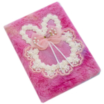 Записная книжка 15,0 см * 20,5 см, 7БЦ, Alingar, плюш, аппликация, 80 л, клетка, "Ушки"