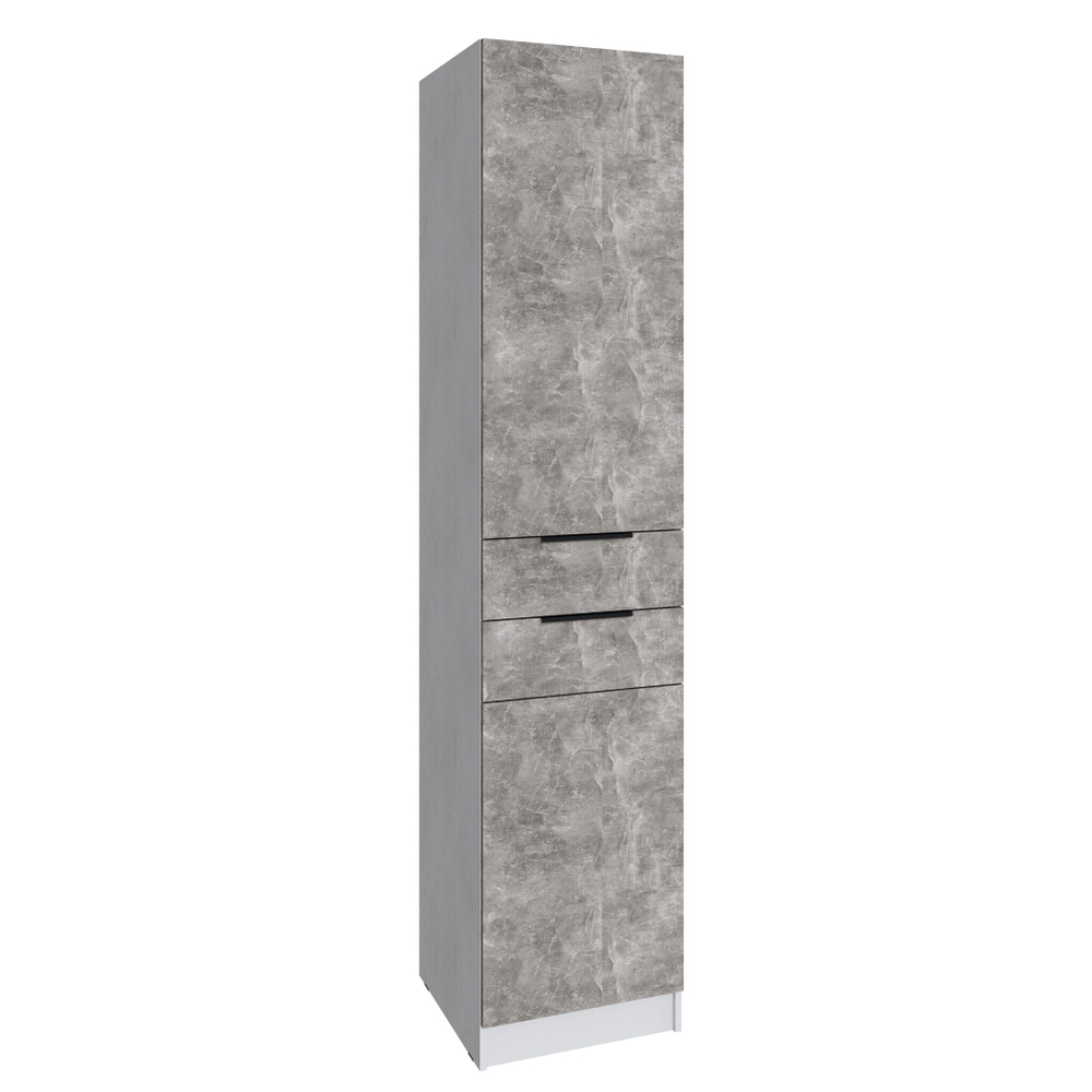 Шкаф Мадрид (0,5) с 2 ящиками белый/ателье светлое