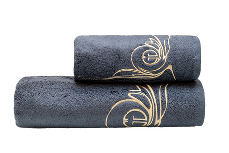 Полотенце 50х90 Garda Decor Лирика графит