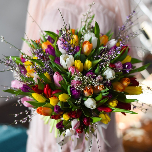 Купить Букет с тюльпанами «Восхитительная»‎