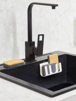 Набор губок для посуды из целлюлозы и кокосового волокна eco sponge, черные, 6 шт.