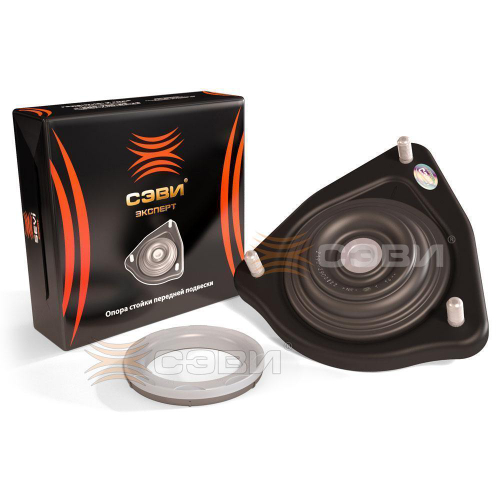 Опора передней стойки (люстра) ВАЗ 2190 Гранта смещение 12 мм с подшипником ВПЗ Сэви