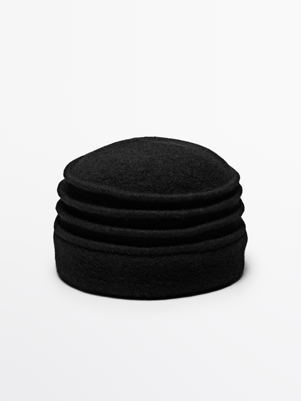 Massimo Dutti Берет из 100% шерсти - Limited Edition, черный