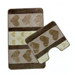 Набор ковриков для ванной комнаты ZALEL "HURREM" 2 предмета 60*100+50*60 Brown коричневый