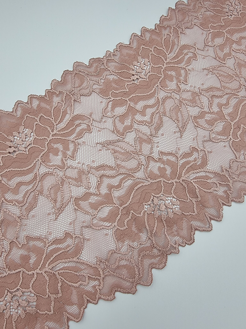 Кружево эластичное какао К679