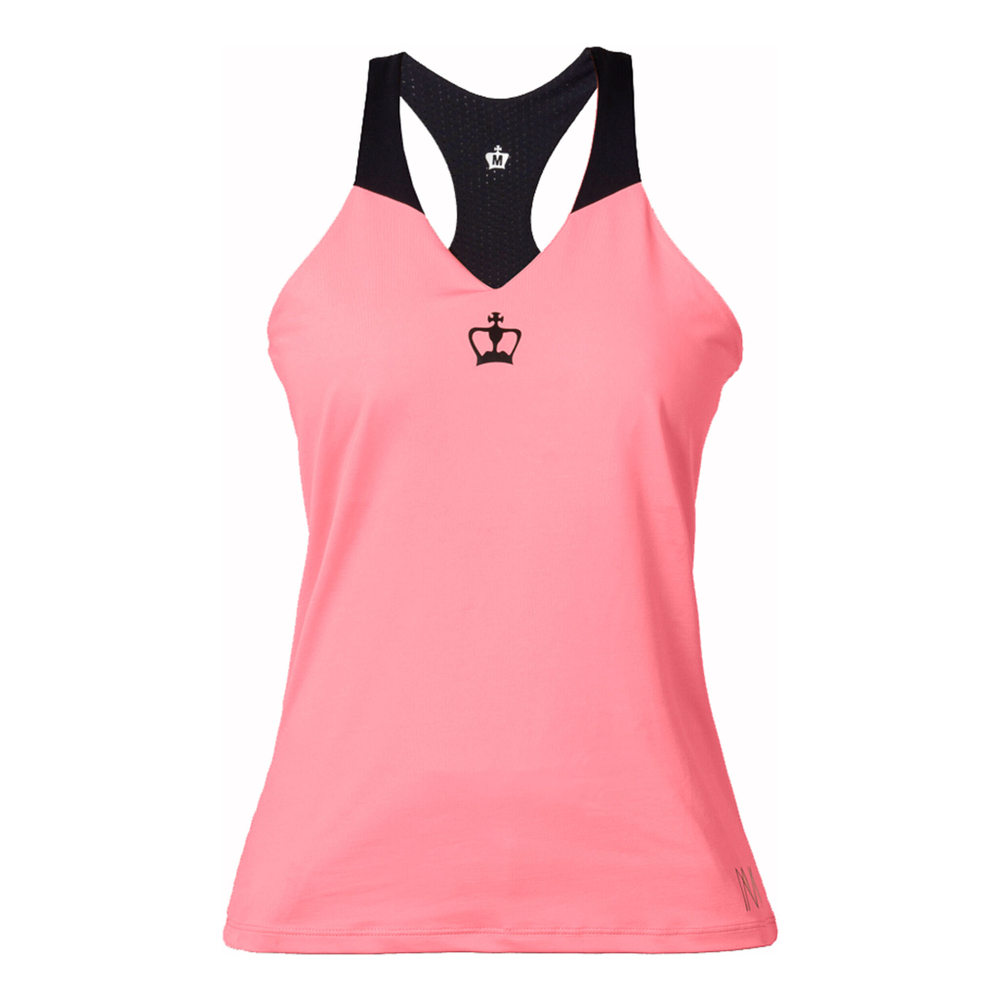 Женская теннисная майка Black Crown Tank Top Women - Coral, Black