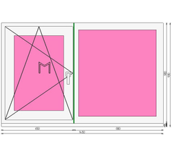 Пластиковое окно 900 х 1450 ТермА Эко + Москитная сетка