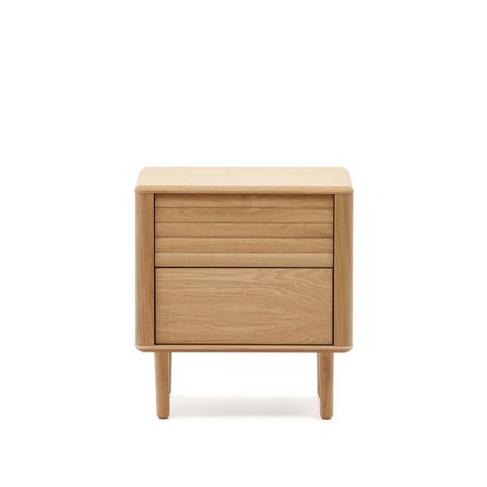 Lenon Тумбочка с 2 ящиками из шпона дуба 50 x 55 см