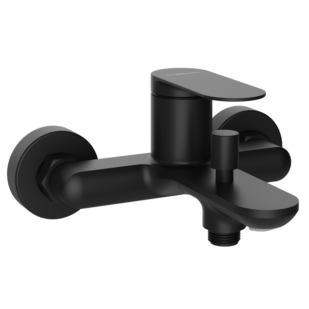 Смеситель для ванны с душем STWORKI Сортланд S10100BK матовый чёрный