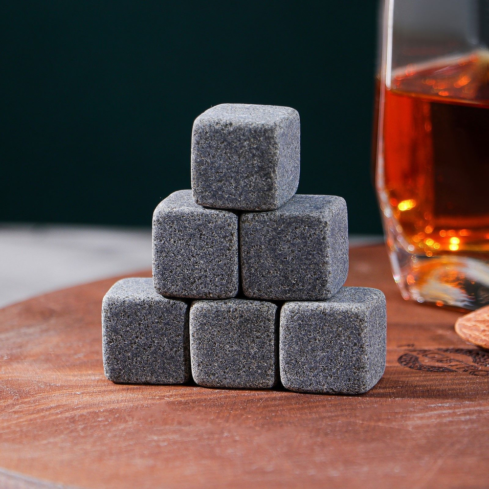 Камни для виски в банке Whiskey stones, 6 шт