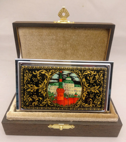 Визитница персональная "Москва" №5 (роспись Палех)