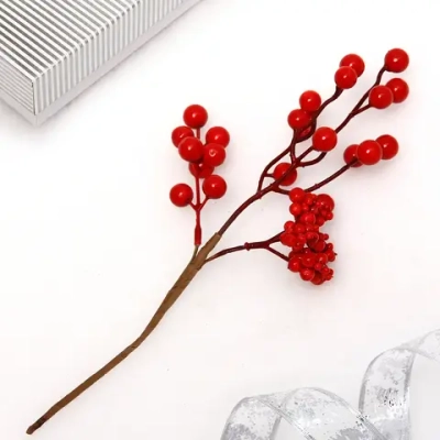 Ветка декоративная «Зимние краски» 25 см