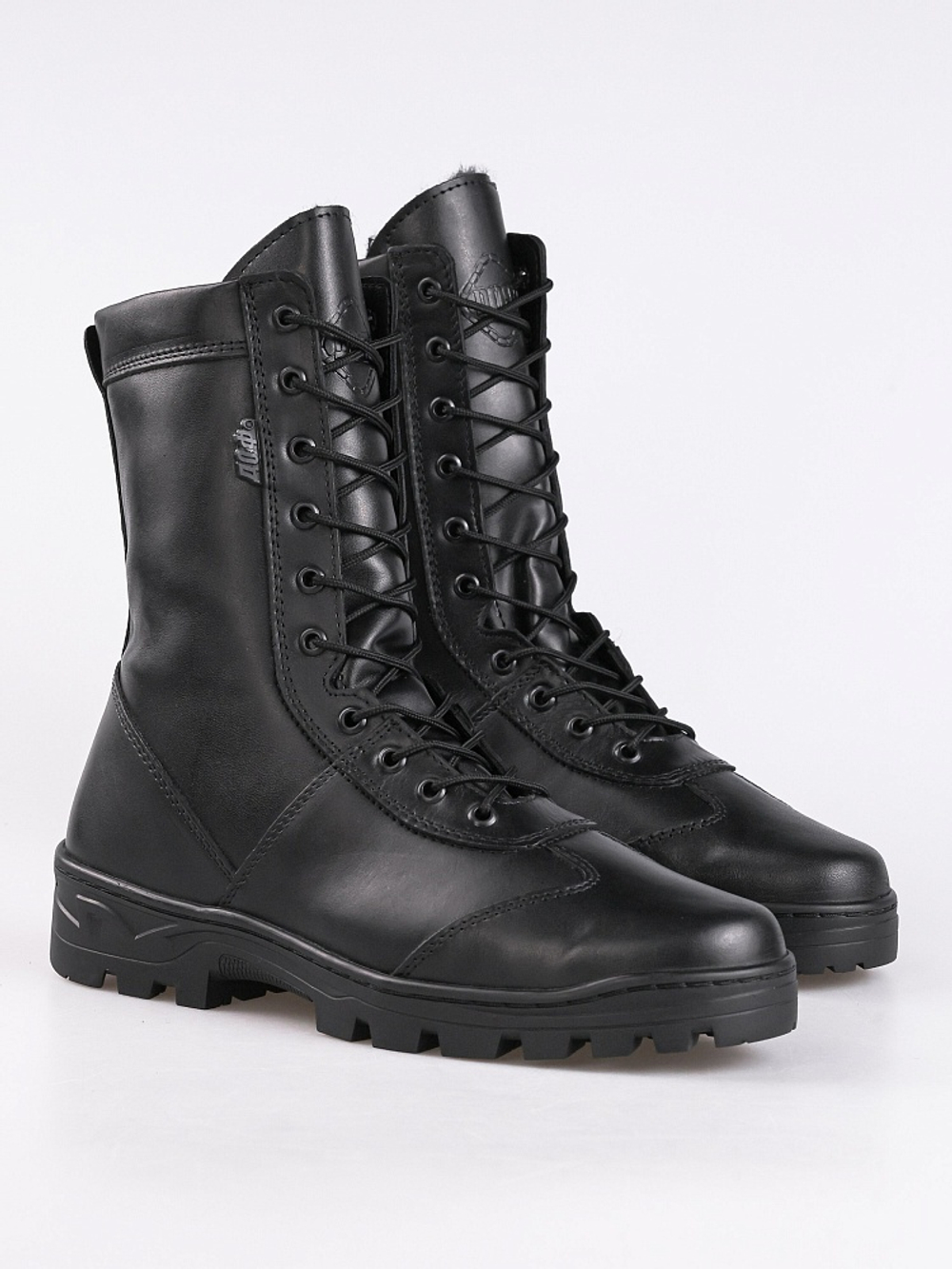 Зимние берцы с нат. мехом 5023-03 ЧЕРНЫЙ