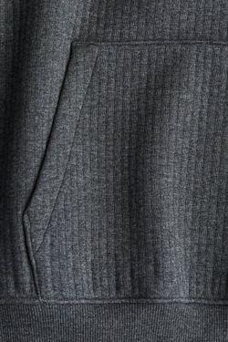 H&M Толстовка в рубчик с капюшоном, темно-серый