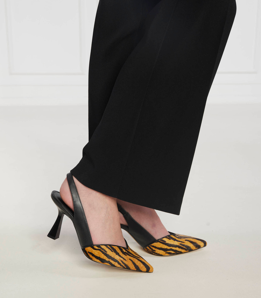 Кожаные босоножки на шпильках sling Michael Kors - черный(40F2ALMG2H)