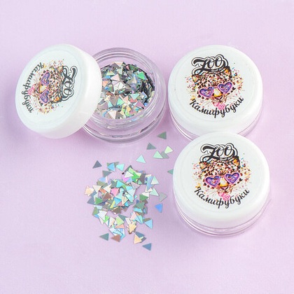 1298 Камифубуки 1 г треугольники голография, ZOO NAIL ART