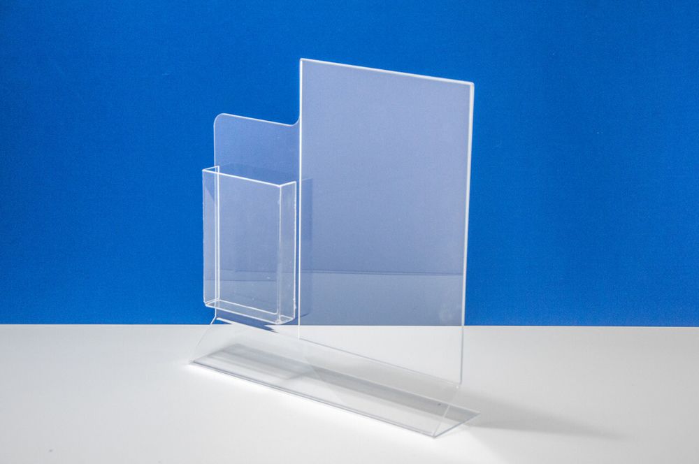 Менюхолдер (тейбл тент) А4 верт с буклетницей