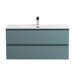 Тумба с раковиной подвесная BelBagno KRAFT-900-2C-SO-AO Голубой матовый, раковина белая BB-8099-90