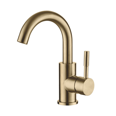 смеситель умывальник LEDEME картридж 35мм, нержавейка, золотой сатин L1098Y-3