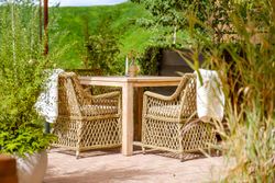 "Латте" плетеное кресло из искусственного ротанга, цвет соломенный