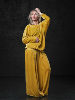 Лонг двусторонний /бархат + шелк