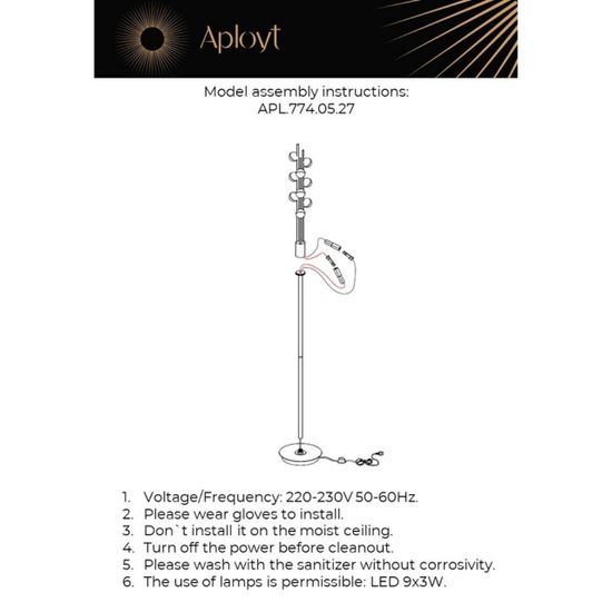 Торшер APL.774.05.27