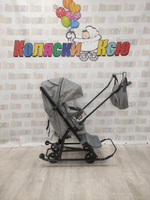 Санки-коляски Galaxy Snow kids 3-3С джинс серый