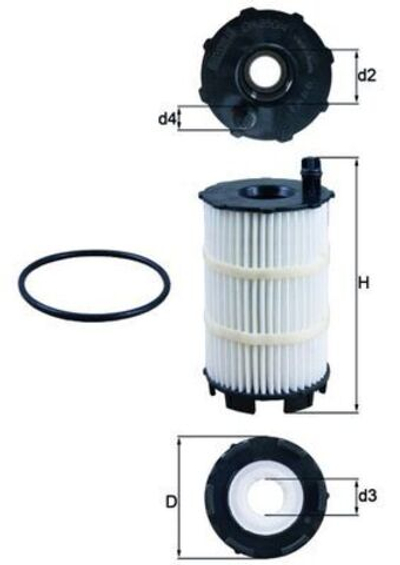 MAHLE - OX3504D-MAH - Oil Filter