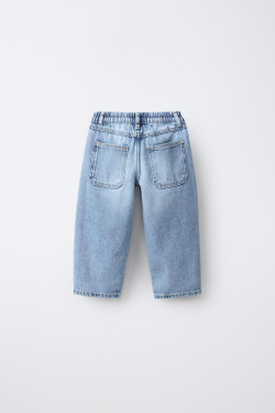 ZARA ДЖИНСЫ BAGGY, ВЫЦВЕТШИЙ СИНИЙ