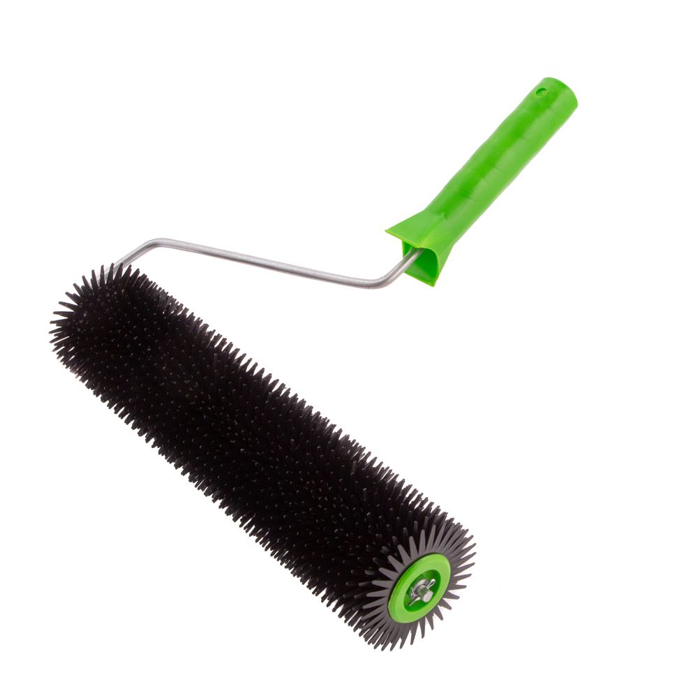 81111 Валик игольчатый для наливных полов с ручкой 300мм, острая игла, Сибртех