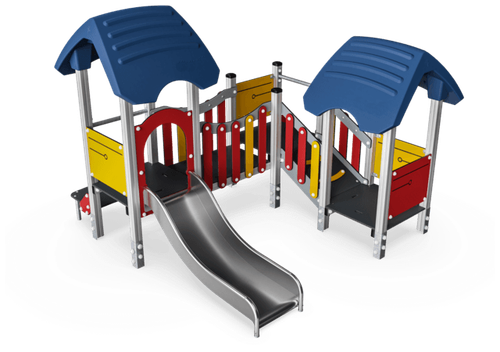 Три башни с мостом и горкой