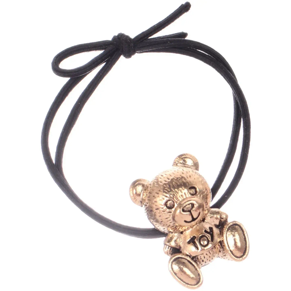 Резинка для волос 1шт «Кокетка - Aks Bambina Gold», мишка, микс 2 цвета, d-5см